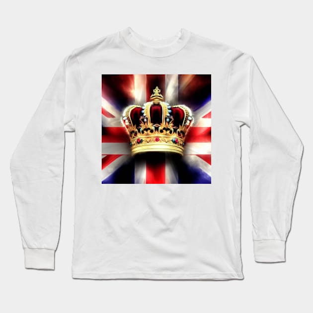 King Charles III Coronation UK 6 May 2023 Long Sleeve T-Shirt by Relaxing Art Shop